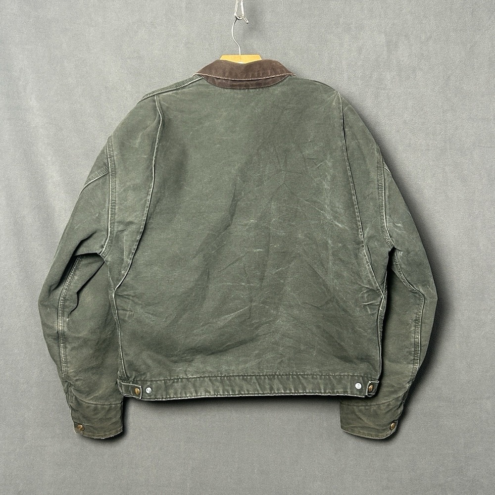 Vtg Carhartt Detroit Jacket J97 MOS Moss Green Blanket Lined Mens XL - Picture 2 of 10